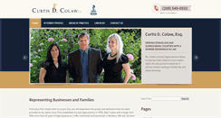 Desktop Screenshot of curtisdcolaw.com